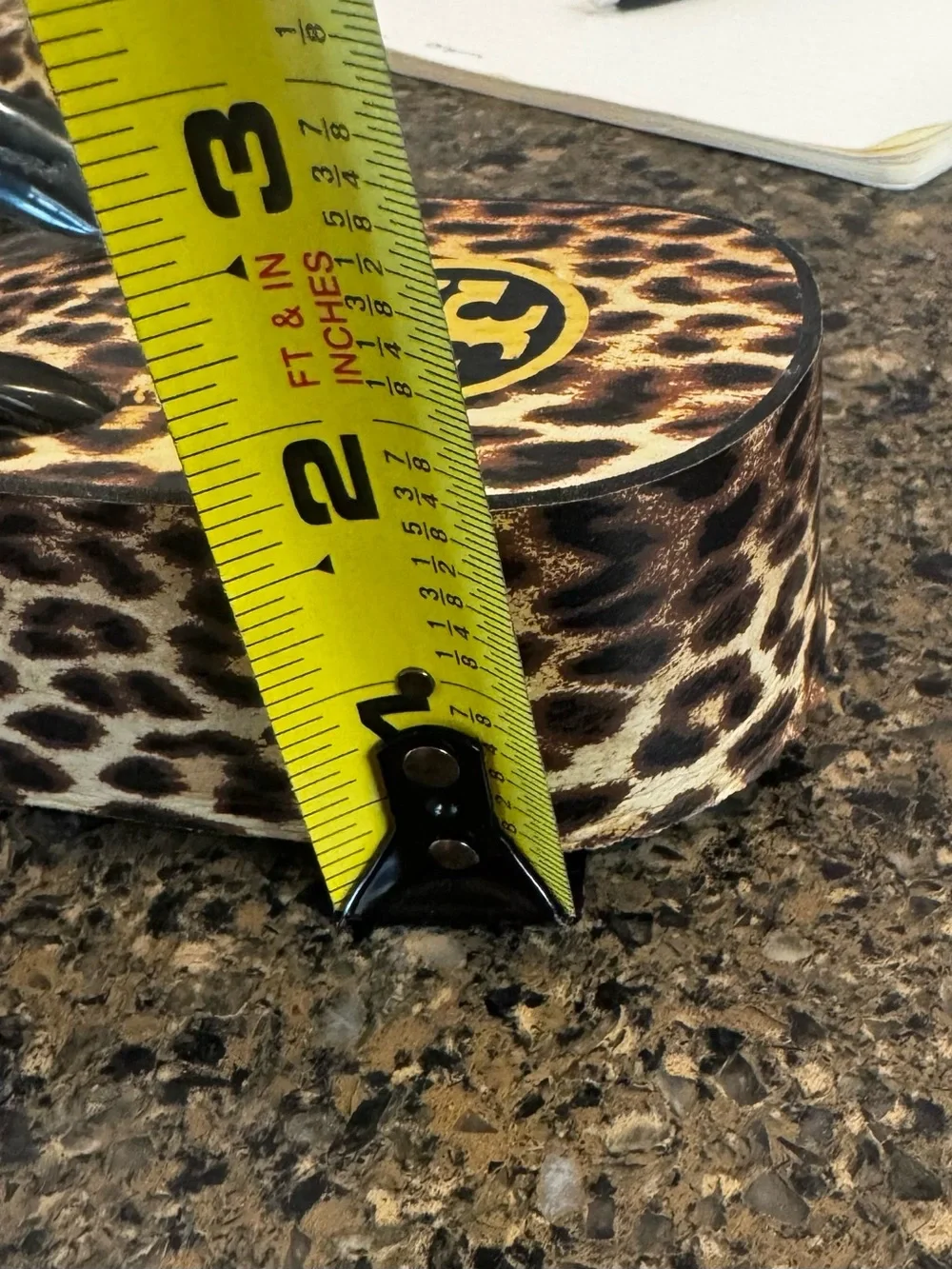 Tory Burch Gemini Link Wedge Flip Flops Leopard Black Size 5 w/ Box